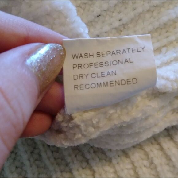 Another One Cream Wool Blend Chenille Sweater - Picture 7 of 7